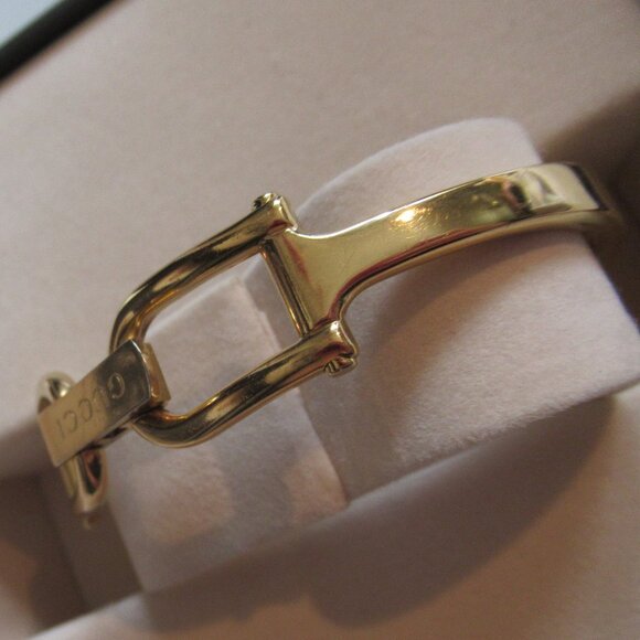 Vintage, Gucci 1500L, Ladies Watch, 18K GF, Bangle, Circa 2000, Swiss - Picture 10 of 13